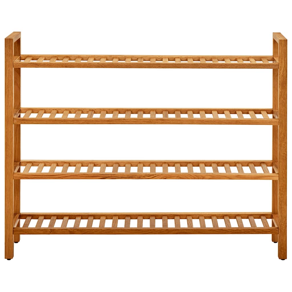 Schoenenrek met 4 schappen 100x27x80 cm massief eikenhout is nu te koop bij PeponiXL, paradijselijk wonen!