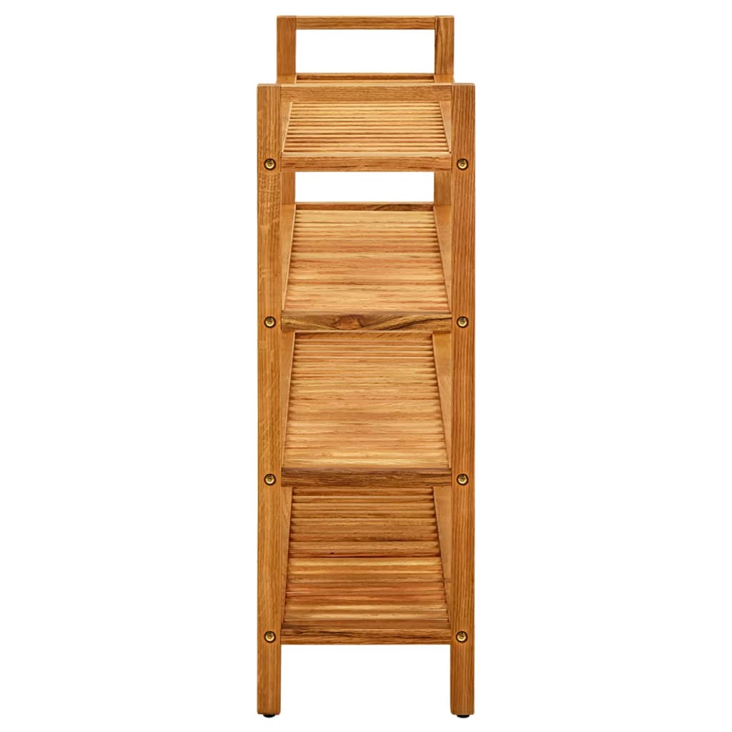 Schoenenrek met 4 schappen 100x27x80 cm massief eikenhout is nu te koop bij PeponiXL, paradijselijk wonen!