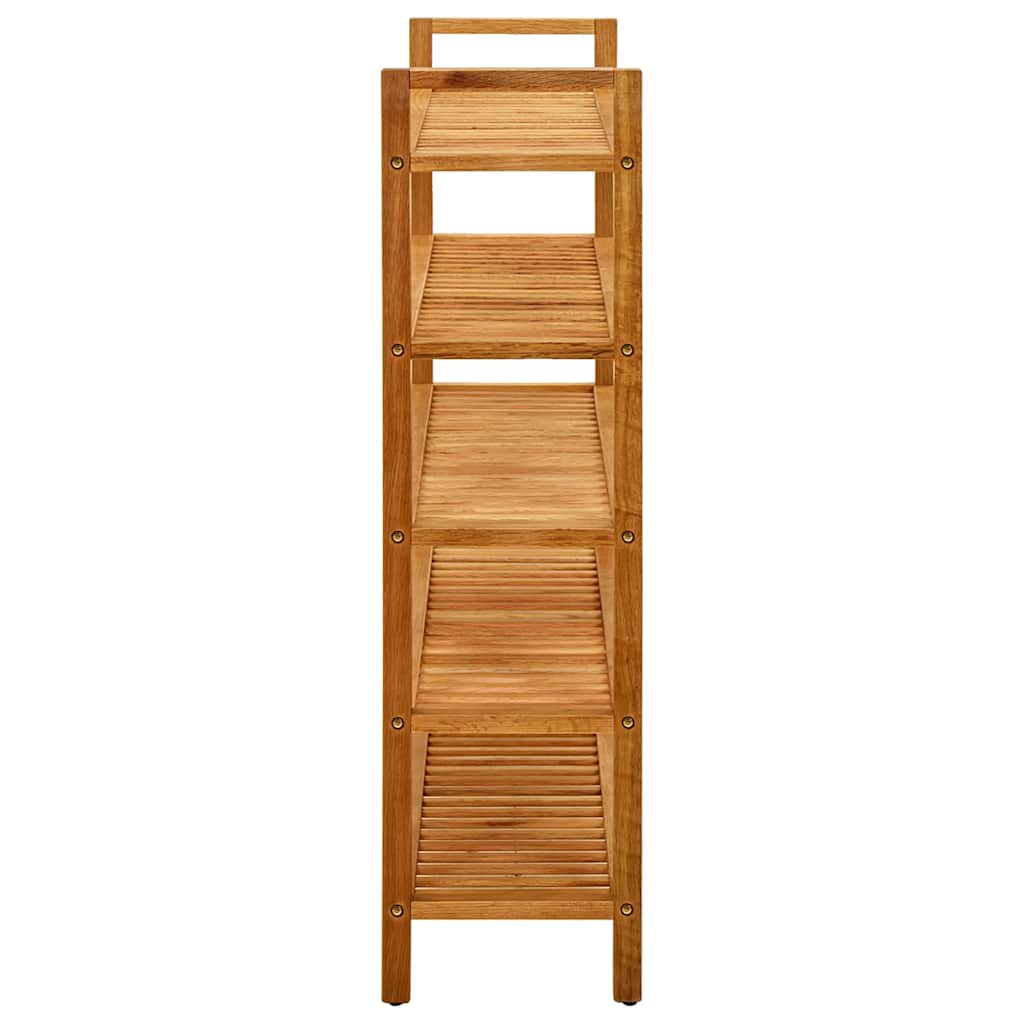 Schoenenrek met 5 schappen 100x27x100 cm massief eikenhout is nu te koop bij PeponiXL, paradijselijk wonen!