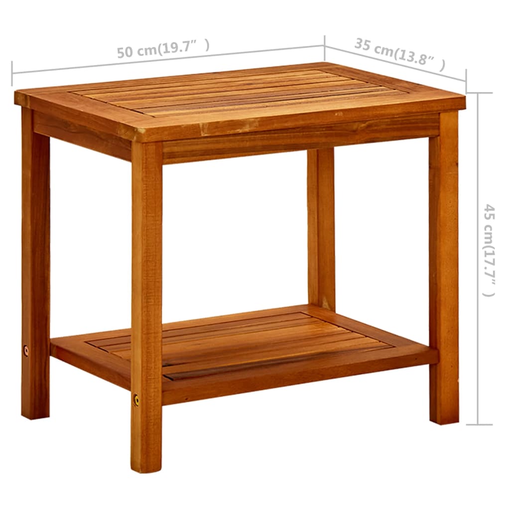 Salontafel 50x35x45 cm massief acaciahout is nu te koop bij PeponiXL, paradijselijk wonen!