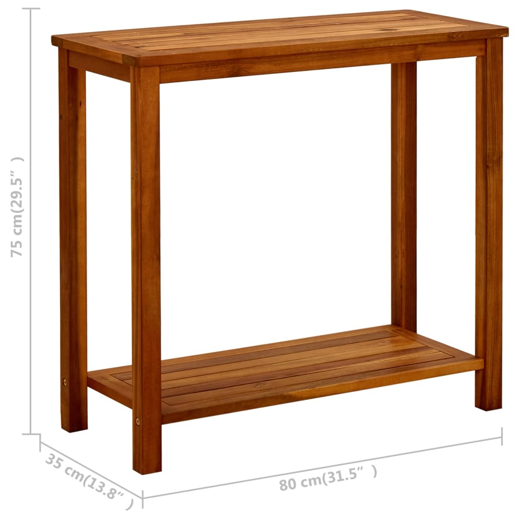 Tuinwandtafel 80x35x75 cm massief acaciahout is nu te koop bij PeponiXL, paradijselijk wonen!