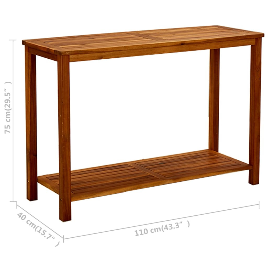 Tuinwandtafel 110x40x75 cm massief acaciahout is nu te koop bij PeponiXL, paradijselijk wonen!