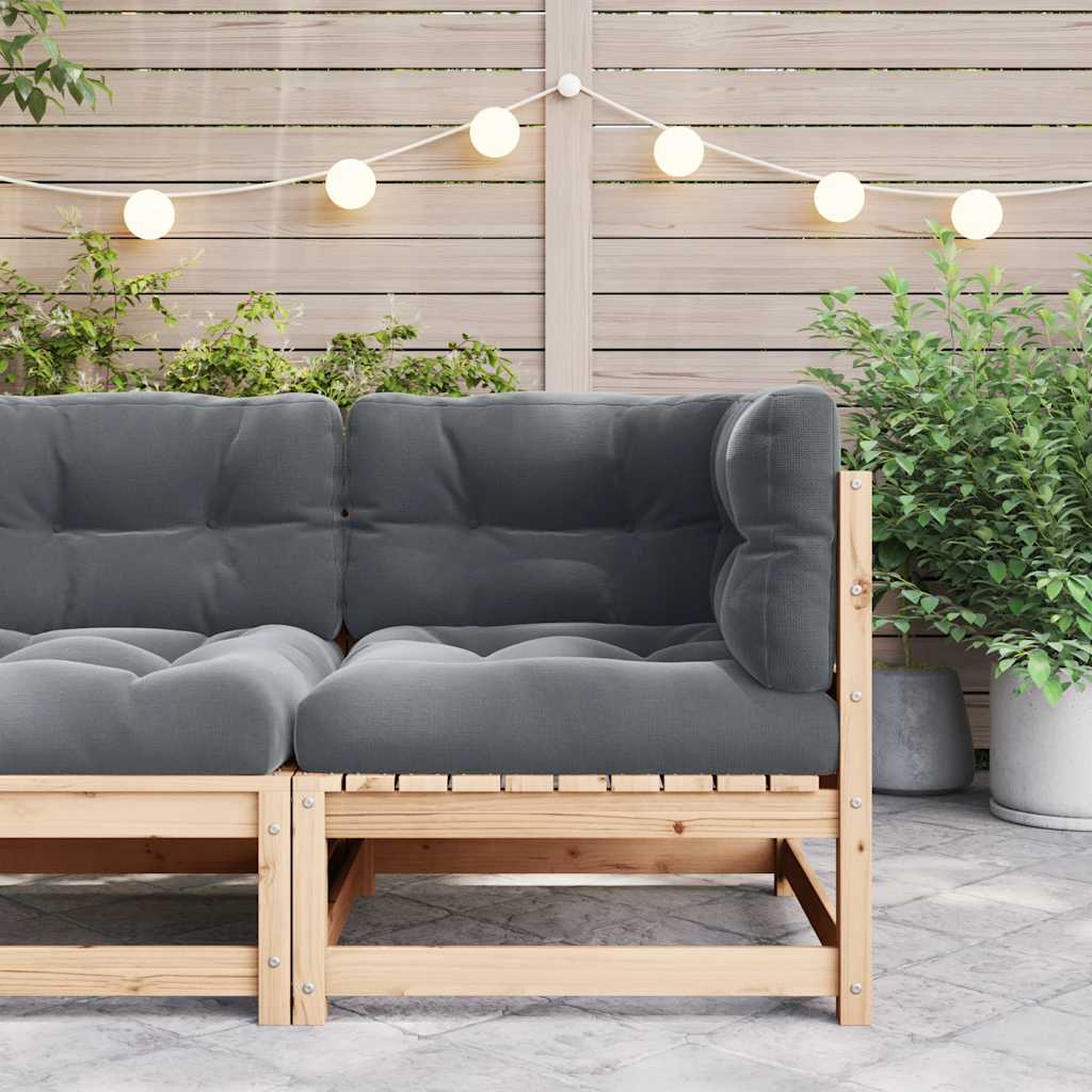 Tuinhoekbank met antracietkleurige kussens massief grenenhout is nu te koop bij PeponiXL, paradijselijk wonen!