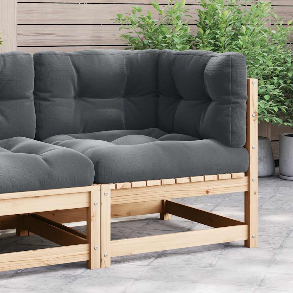 Tuinhoekbank met antracietkleurige kussens massief grenenhout is nu te koop bij PeponiXL, paradijselijk wonen!