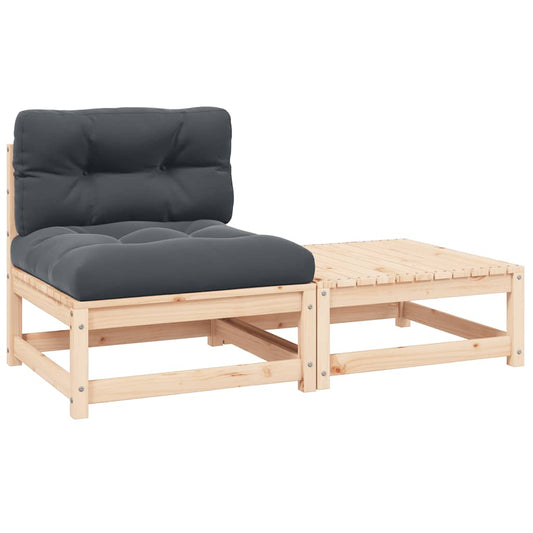 3-delige Loungeset met kussens massief grenenhout is nu te koop bij PeponiXL, paradijselijk wonen!