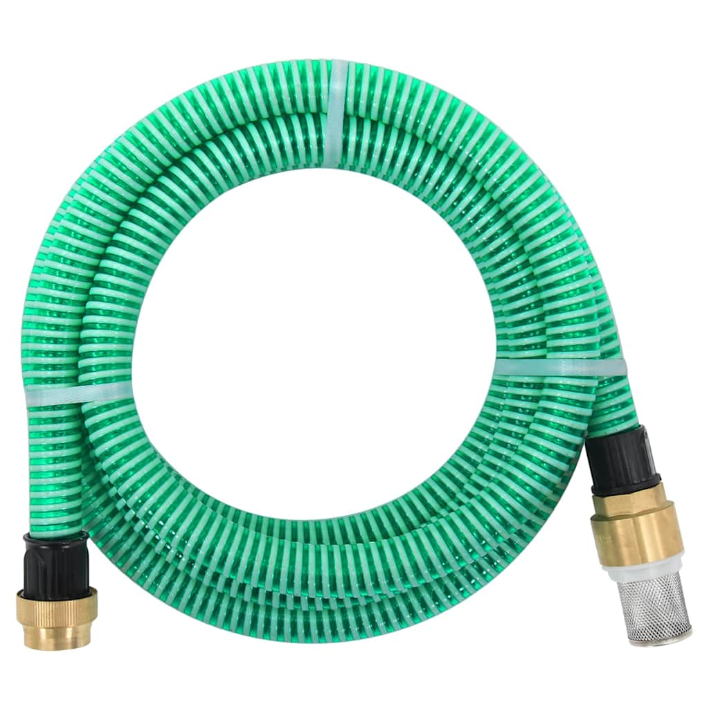 Zuigslang met messing koppelingen 1,1'' 3 m PVC groen is nu te koop bij PeponiXL, paradijselijk wonen!