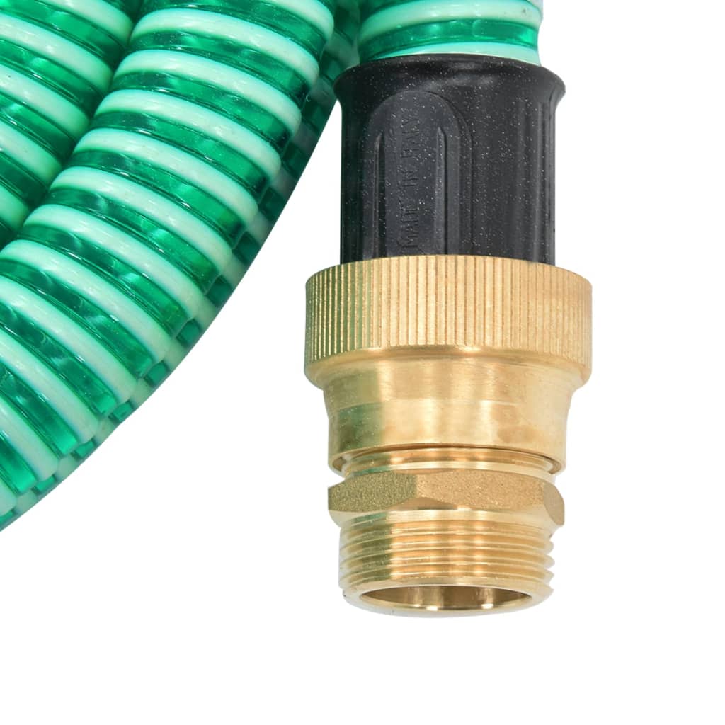 Zuigslang met messing koppelingen 1,1'' 4 m PVC groen is nu te koop bij PeponiXL, paradijselijk wonen!