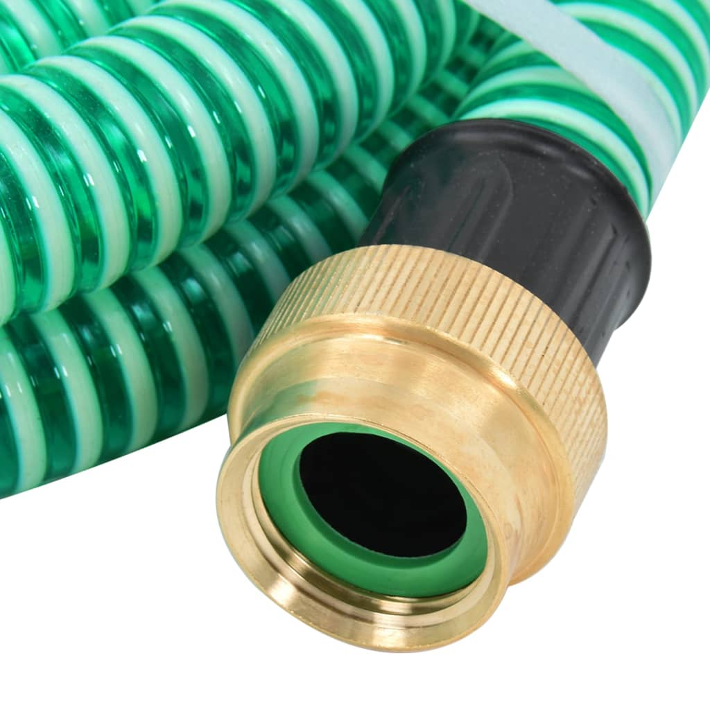 Zuigslang met messing koppelingen 1,1'' 7 m PVC groen is nu te koop bij PeponiXL, paradijselijk wonen!