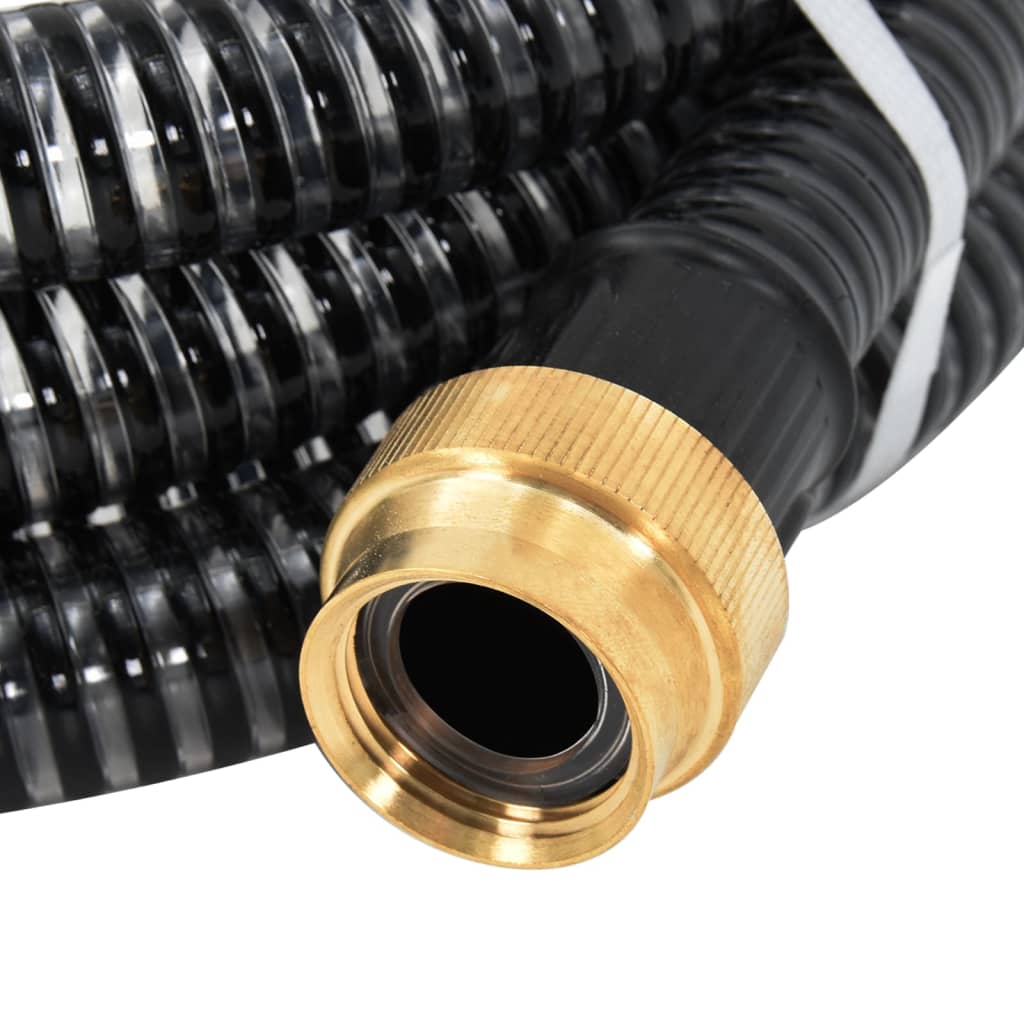 Zuigslang met messing koppelingen 1,1'' 10 m PVC zwart is nu te koop bij PeponiXL, paradijselijk wonen!