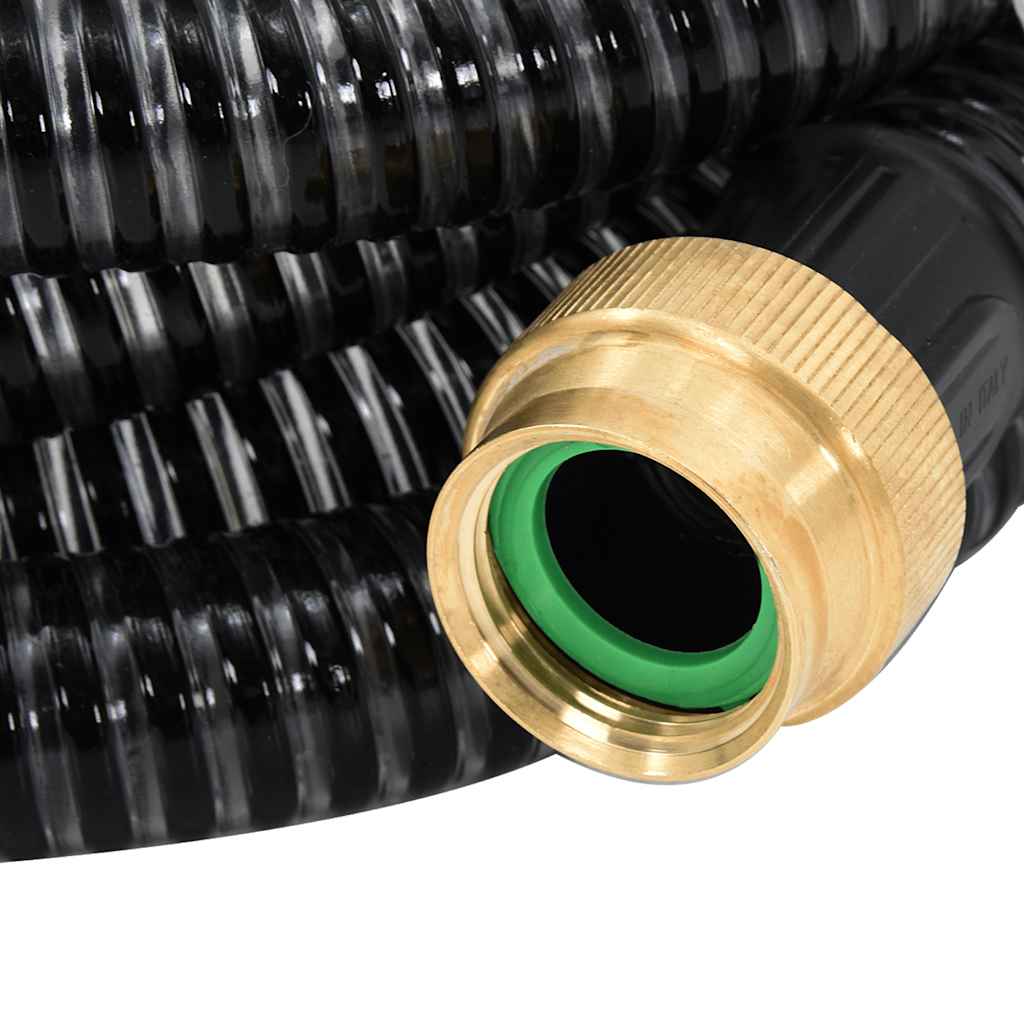 Zuigslang met messing koppelingen 1,1'' 25 m PVC zwart is nu te koop bij PeponiXL, paradijselijk wonen!