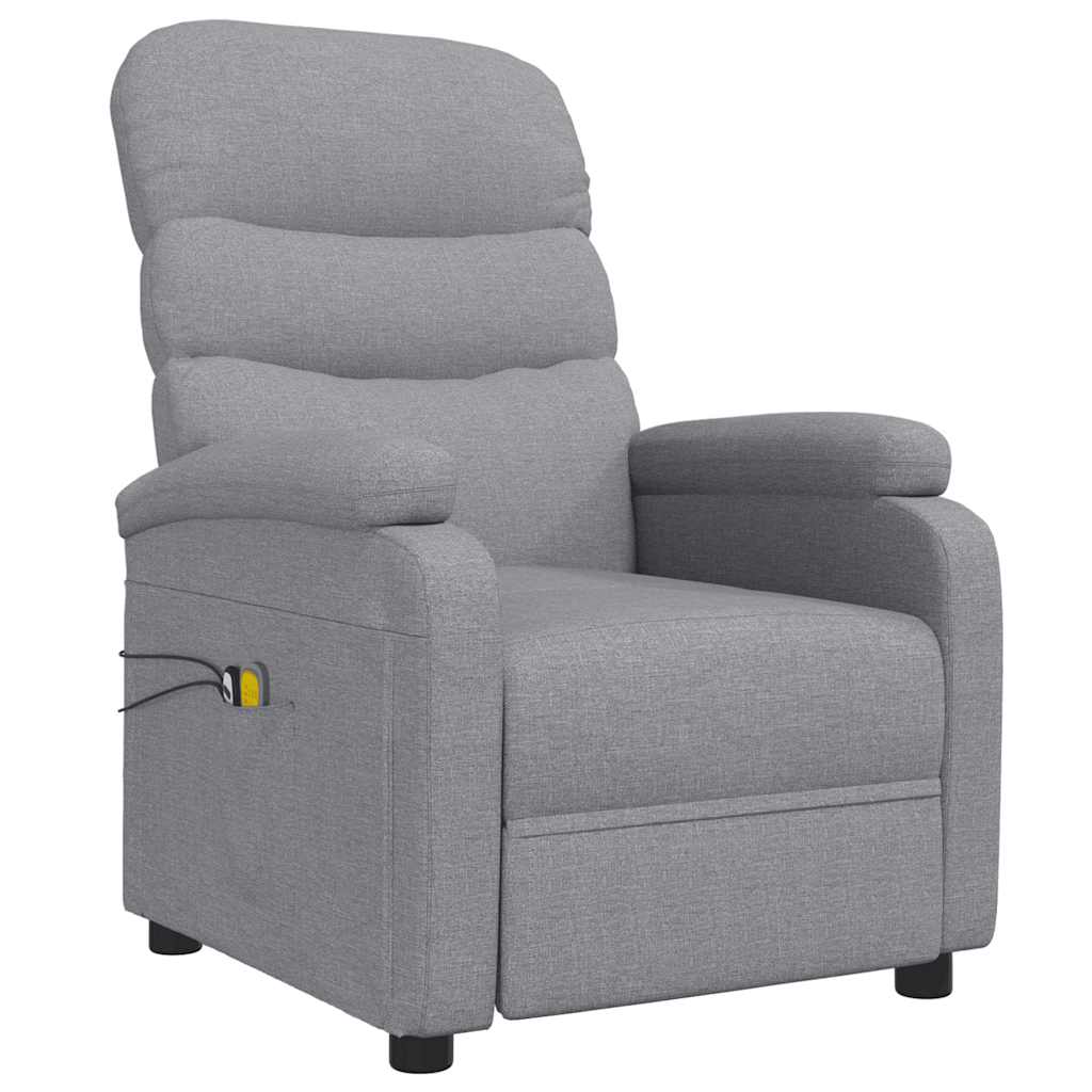 Massagestoel elektrisch stof lichtgrijs is nu te koop bij PeponiXL, paradijselijk wonen!