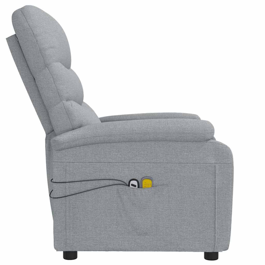 Massagestoel elektrisch stof lichtgrijs is nu te koop bij PeponiXL, paradijselijk wonen!
