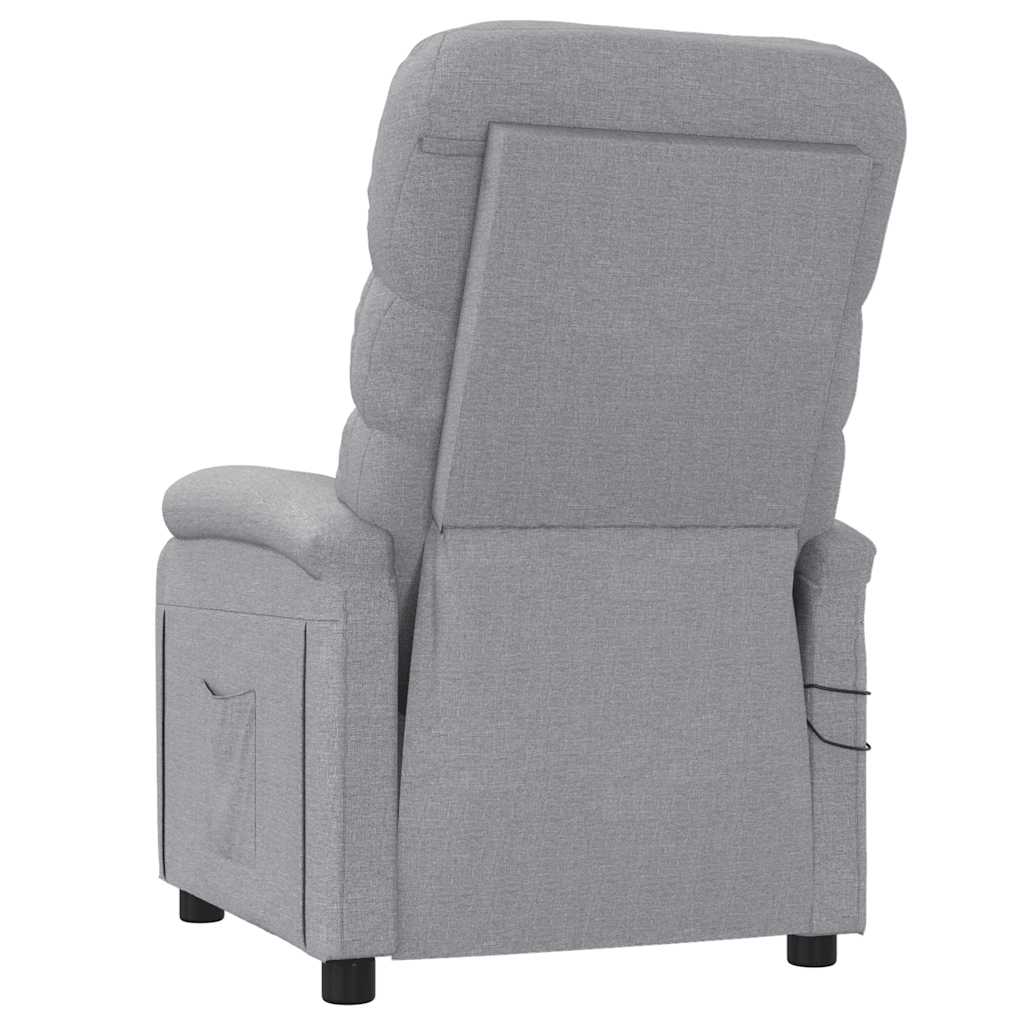 Massagestoel elektrisch stof lichtgrijs is nu te koop bij PeponiXL, paradijselijk wonen!