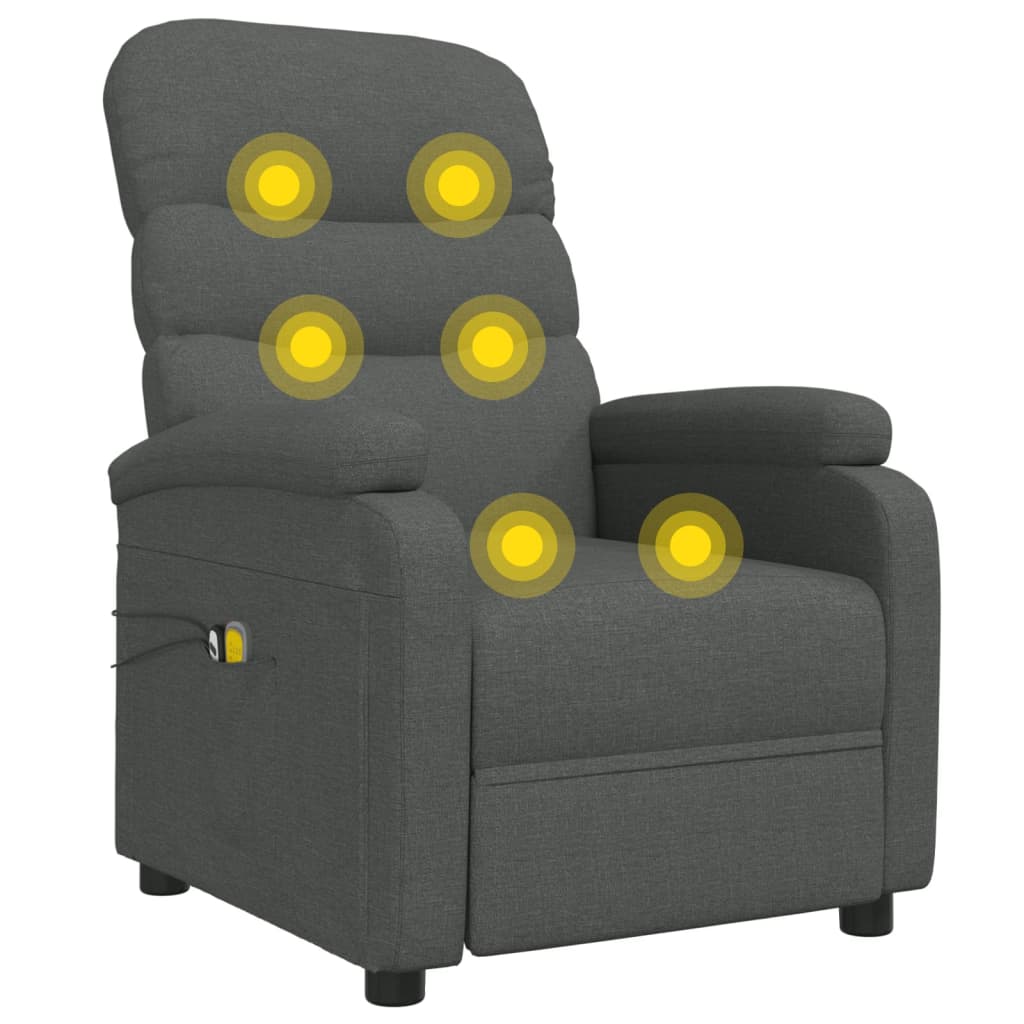 Massagestoel elektrisch stof donkergrijs is nu te koop bij PeponiXL, paradijselijk wonen!