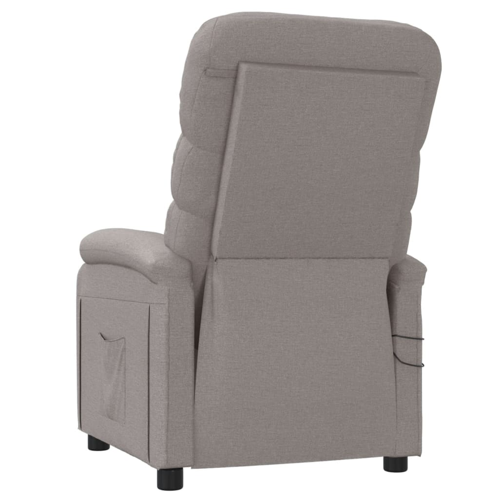 Massagestoel elektrisch stof taupe is nu te koop bij PeponiXL, paradijselijk wonen!