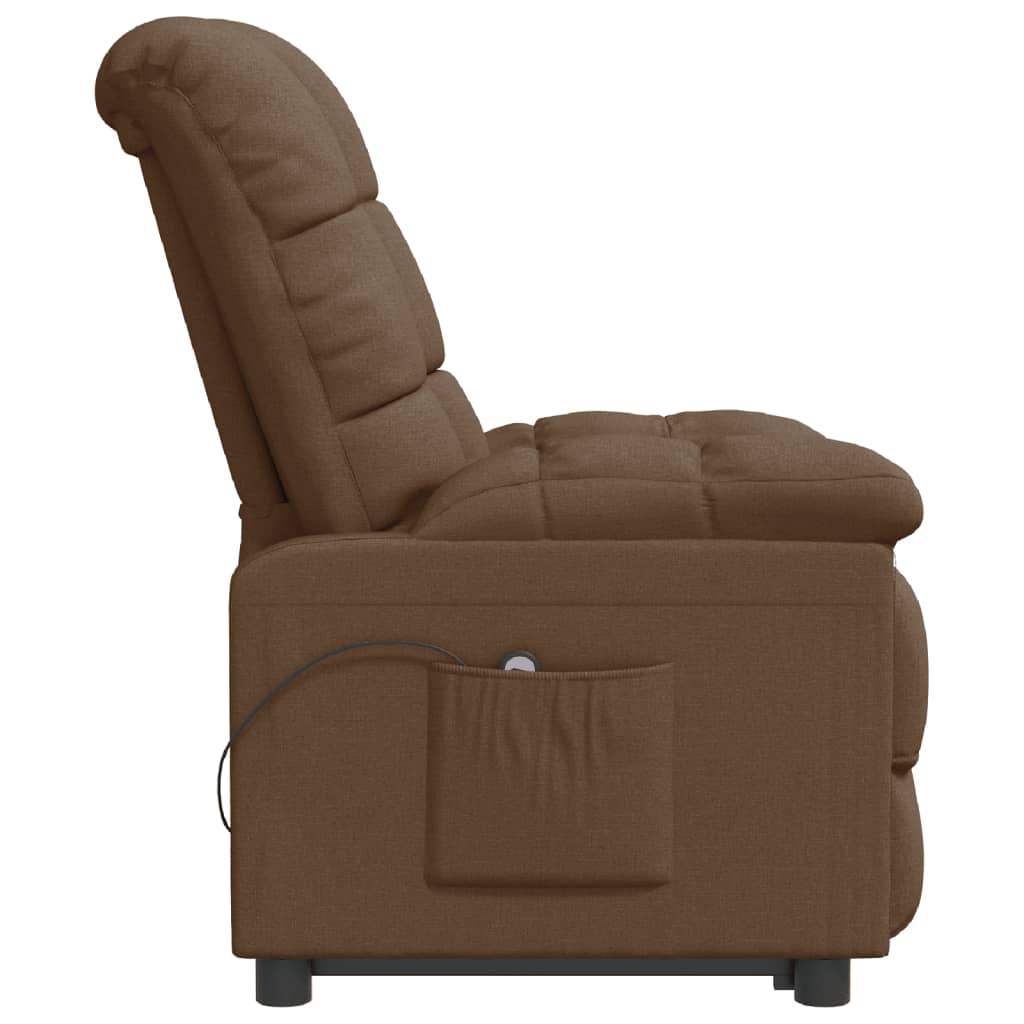 Fauteuil verstelbaar elektrisch stof bruin is nu te koop bij PeponiXL, paradijselijk wonen!