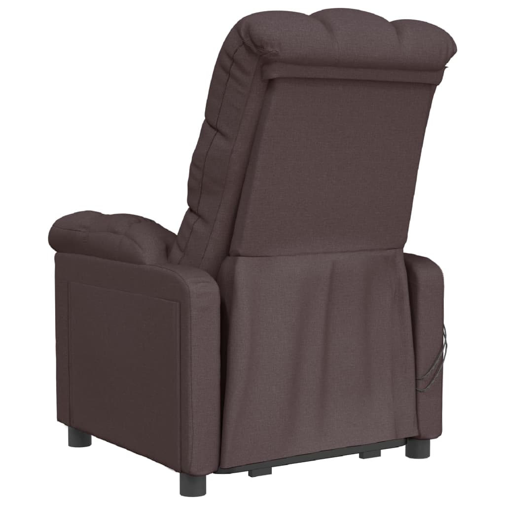 Massagestoel elektrisch verstelbaar stof donkerbruin is nu te koop bij PeponiXL, paradijselijk wonen!