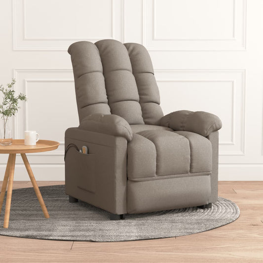 Massagestoel elektrisch stof taupe is nu te koop bij PeponiXL, paradijselijk wonen!