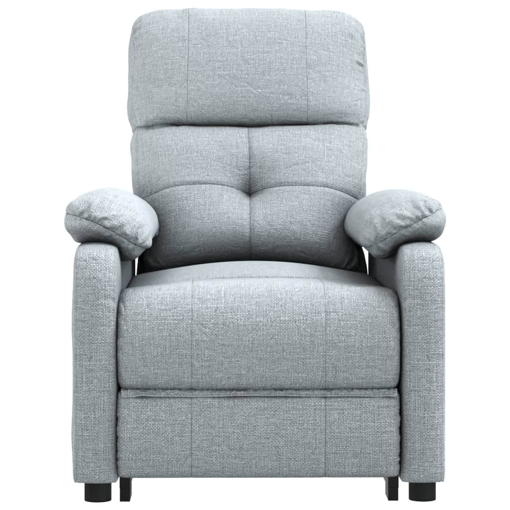 Fauteuil elektrisch verstelbaar stof lichtgrijs is nu te koop bij PeponiXL, paradijselijk wonen!