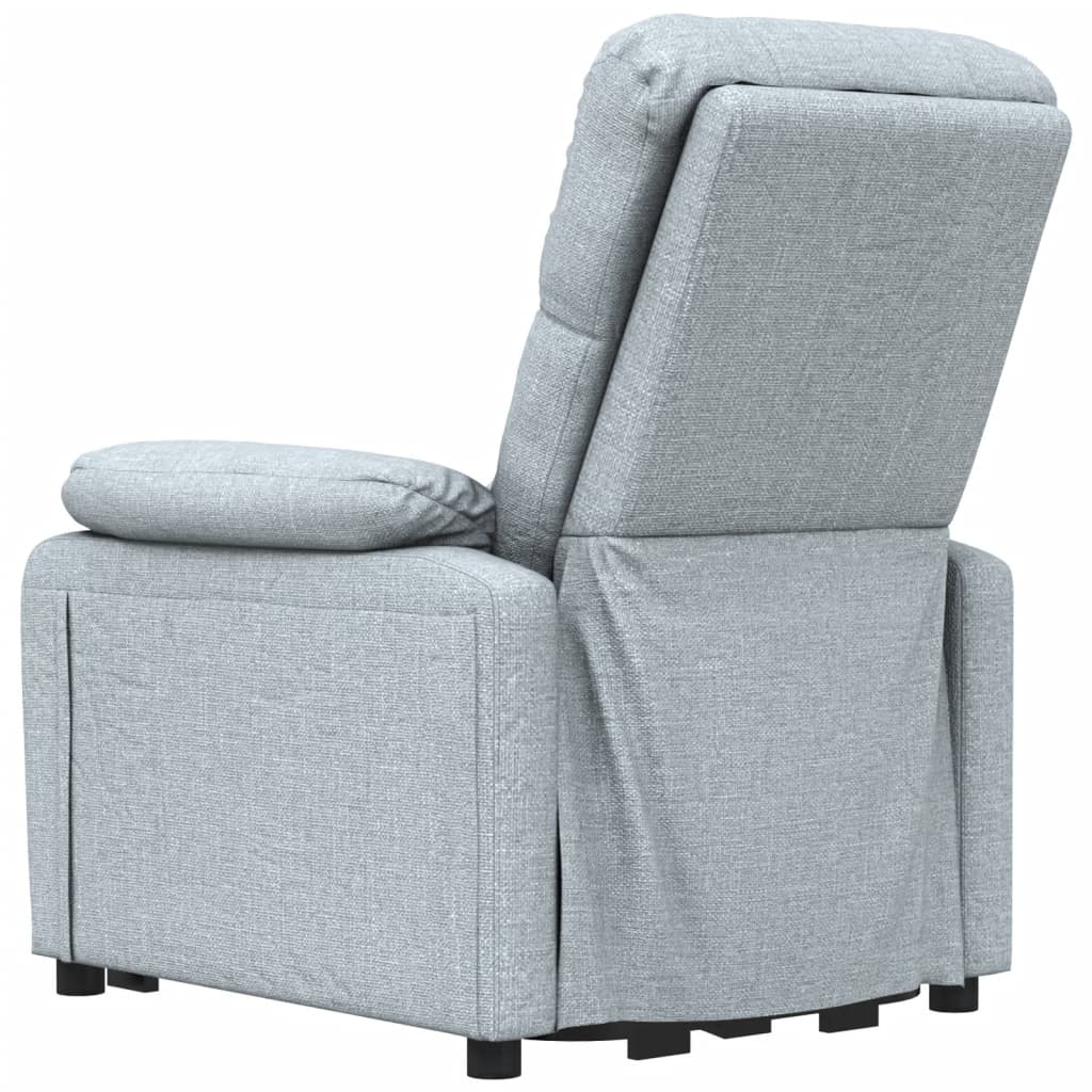 Fauteuil elektrisch verstelbaar stof lichtgrijs is nu te koop bij PeponiXL, paradijselijk wonen!