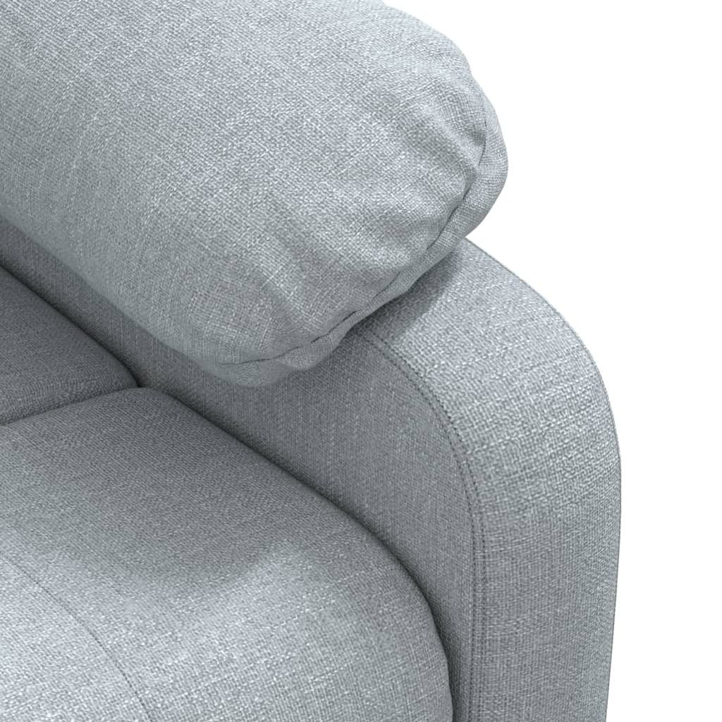 Fauteuil elektrisch verstelbaar stof lichtgrijs is nu te koop bij PeponiXL, paradijselijk wonen!