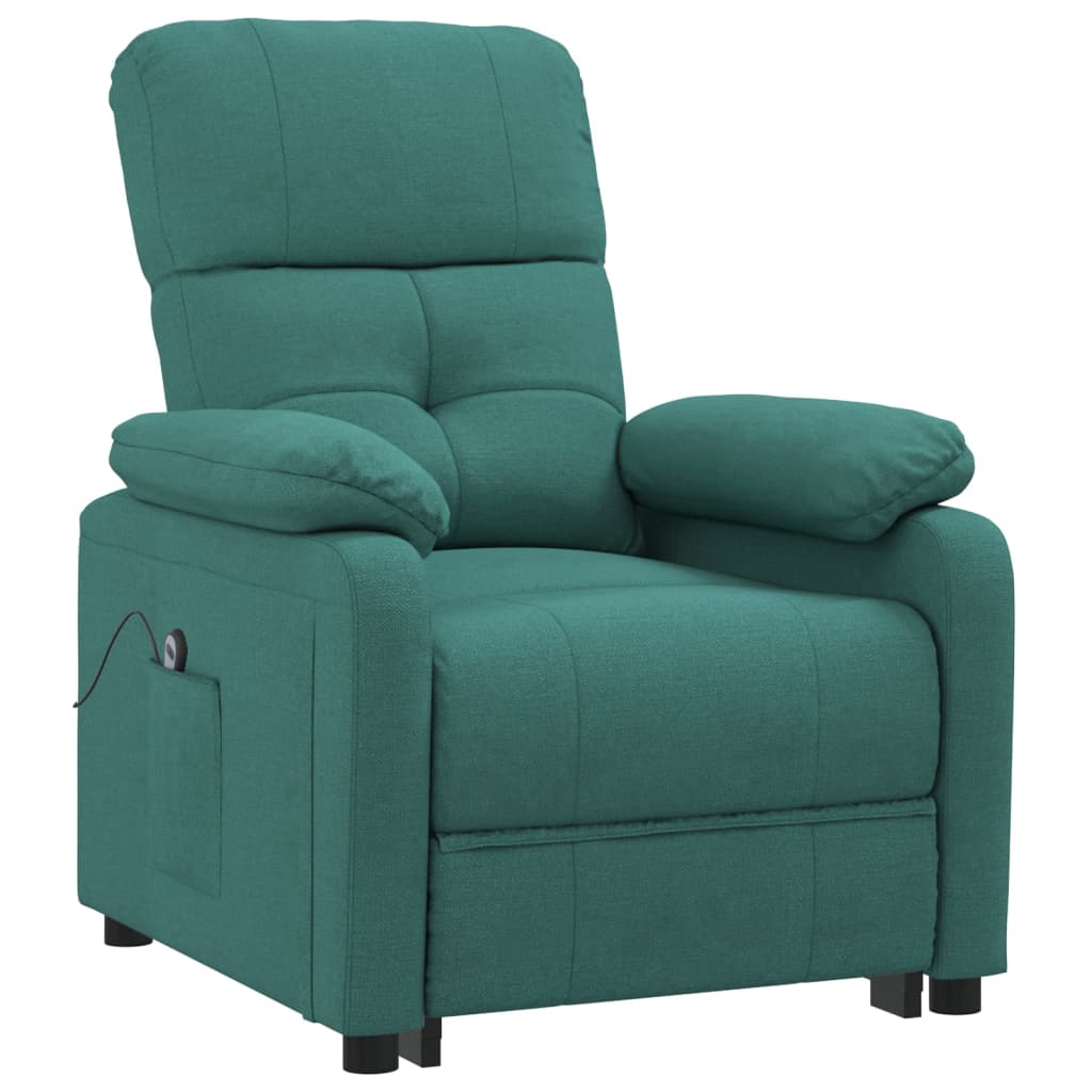 Fauteuil verstelbaar elektrisch stof donkergroen is nu te koop bij PeponiXL, paradijselijk wonen!