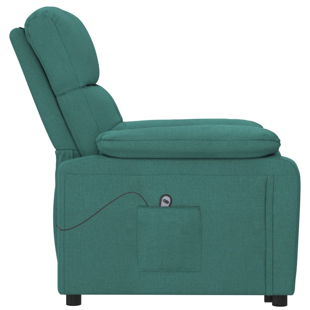 Fauteuil verstelbaar elektrisch stof donkergroen is nu te koop bij PeponiXL, paradijselijk wonen!