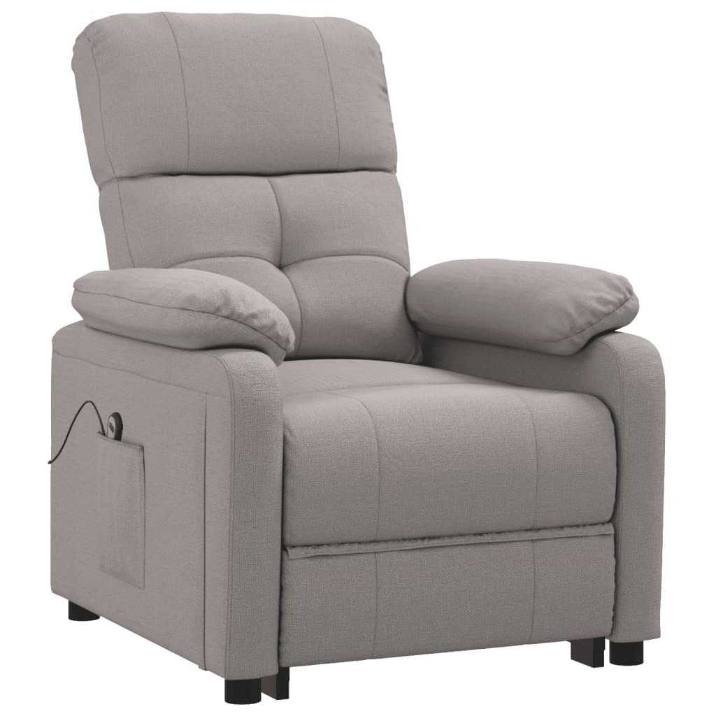 Fauteuil verstelbaar elektrisch stof taupe is nu te koop bij PeponiXL, paradijselijk wonen!