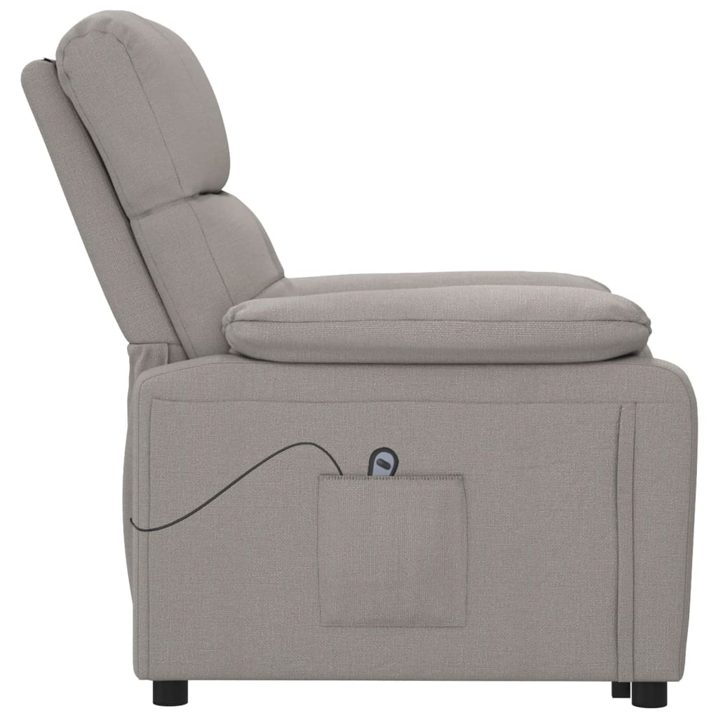 Fauteuil verstelbaar elektrisch stof taupe is nu te koop bij PeponiXL, paradijselijk wonen!