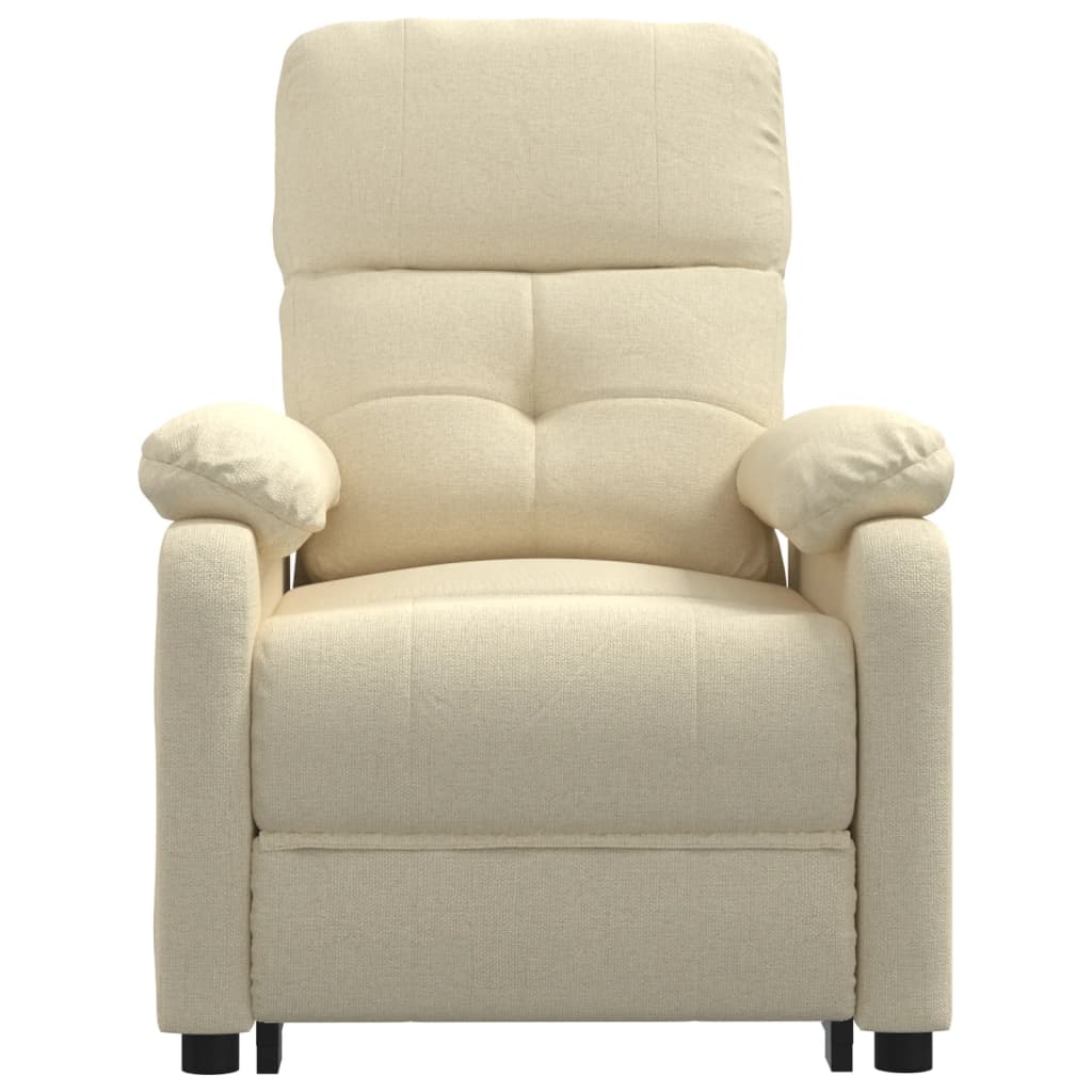 Fauteuil verstelbaar elektrisch stof crèmekleurig is nu te koop bij PeponiXL, paradijselijk wonen!