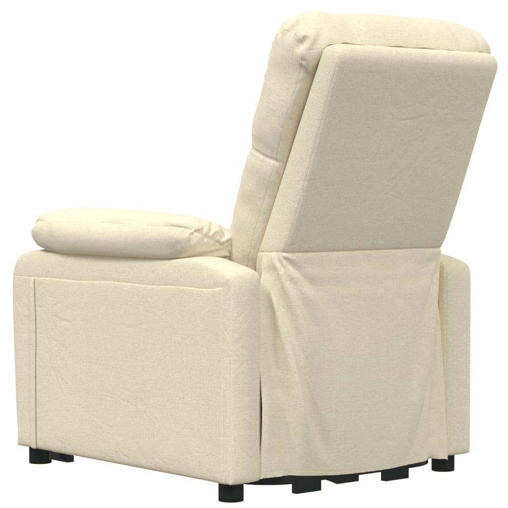 Fauteuil verstelbaar elektrisch stof crèmekleurig is nu te koop bij PeponiXL, paradijselijk wonen!