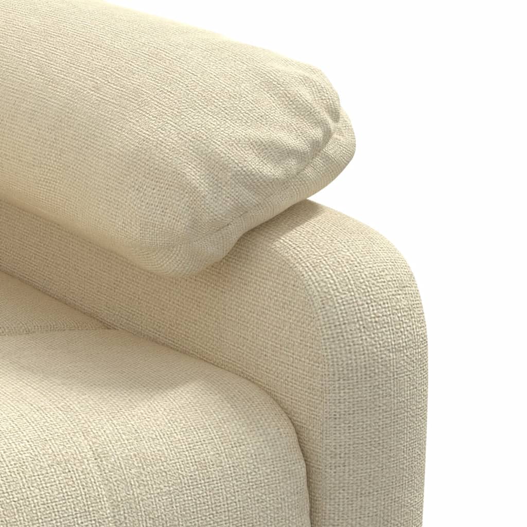 Fauteuil verstelbaar elektrisch stof crèmekleurig is nu te koop bij PeponiXL, paradijselijk wonen!