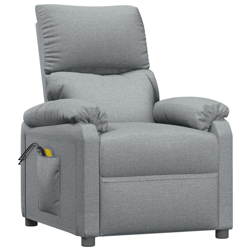 Massagestoel elektrisch stof lichtgrijs is nu te koop bij PeponiXL, paradijselijk wonen!