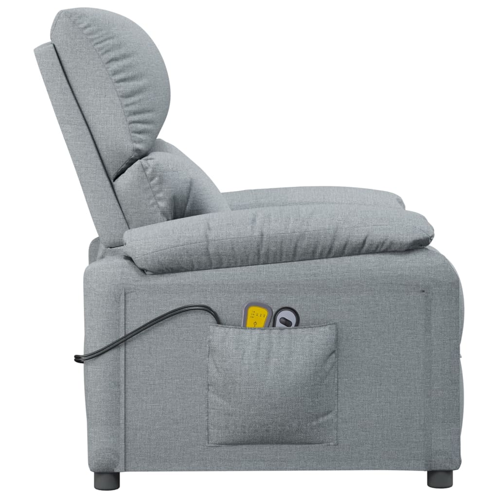 Massagestoel elektrisch stof lichtgrijs is nu te koop bij PeponiXL, paradijselijk wonen!