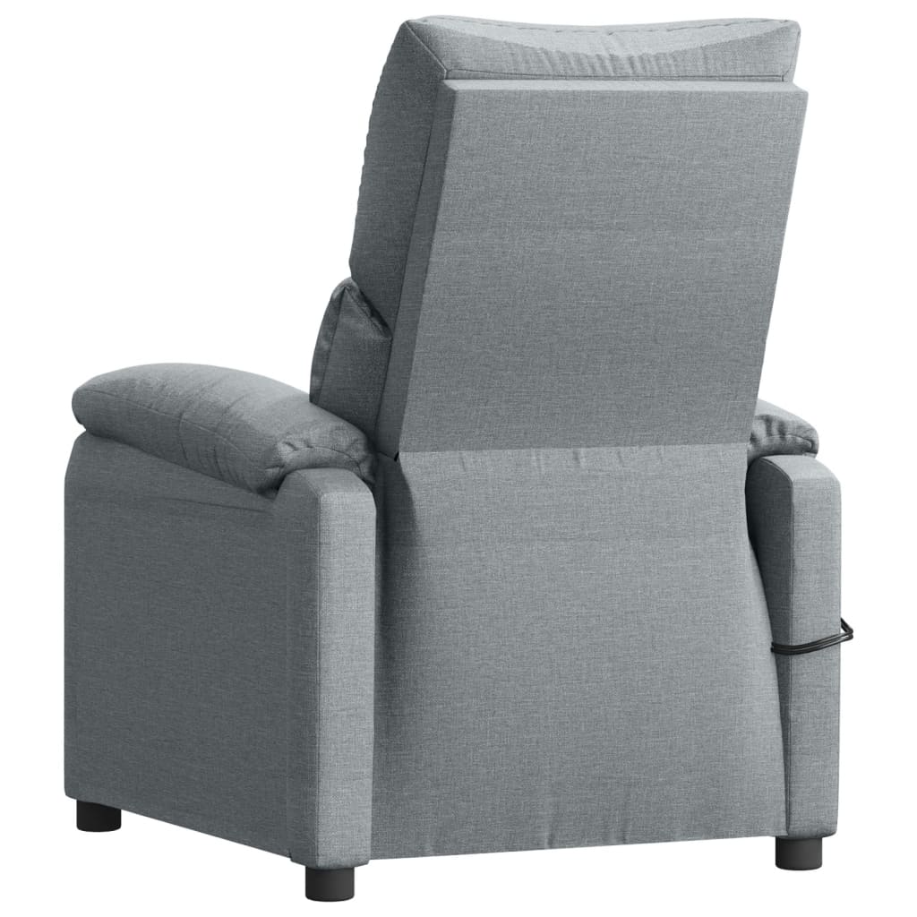 Massagestoel elektrisch stof lichtgrijs is nu te koop bij PeponiXL, paradijselijk wonen!
