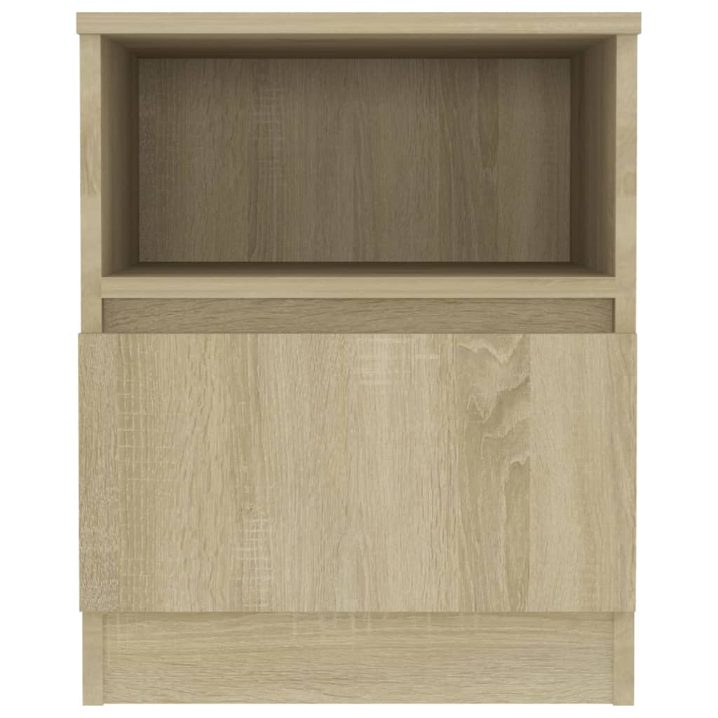 Nachtkastjes 2 st 40x40x50 cm bewerkt hout sonoma eikenkleurig is nu te koop bij PeponiXL, paradijselijk wonen!