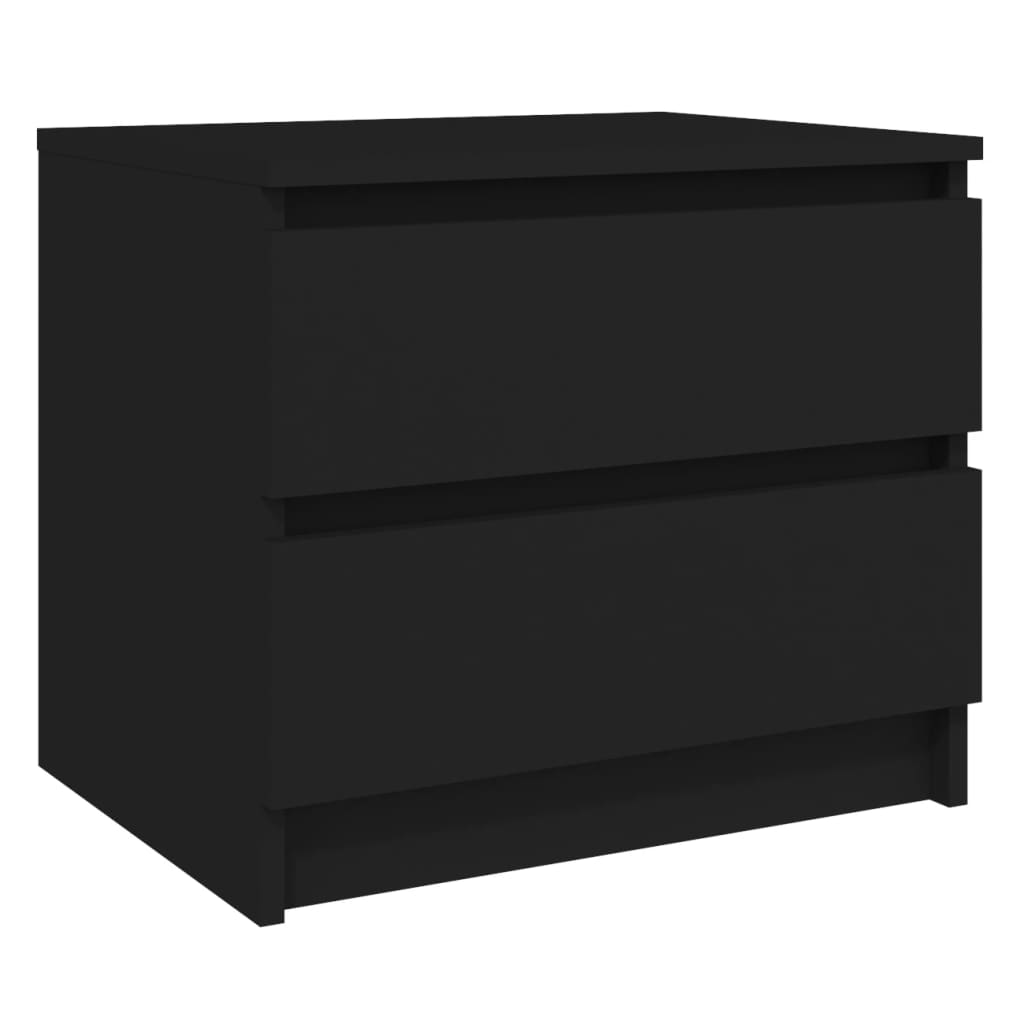 Nachtkastjes 2 st 50x39x43,5 cm bewerkt hout zwart is nu te koop bij PeponiXL, paradijselijk wonen!