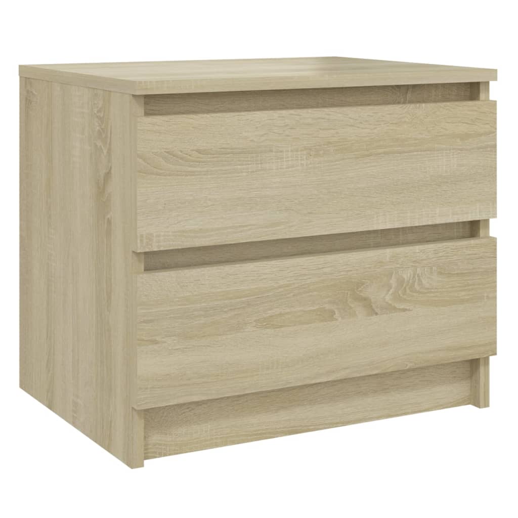 Nachtkastjes 2 st 50x39x43,5 cm bewerkt hout sonoma eikenkleur is nu te koop bij PeponiXL, paradijselijk wonen!