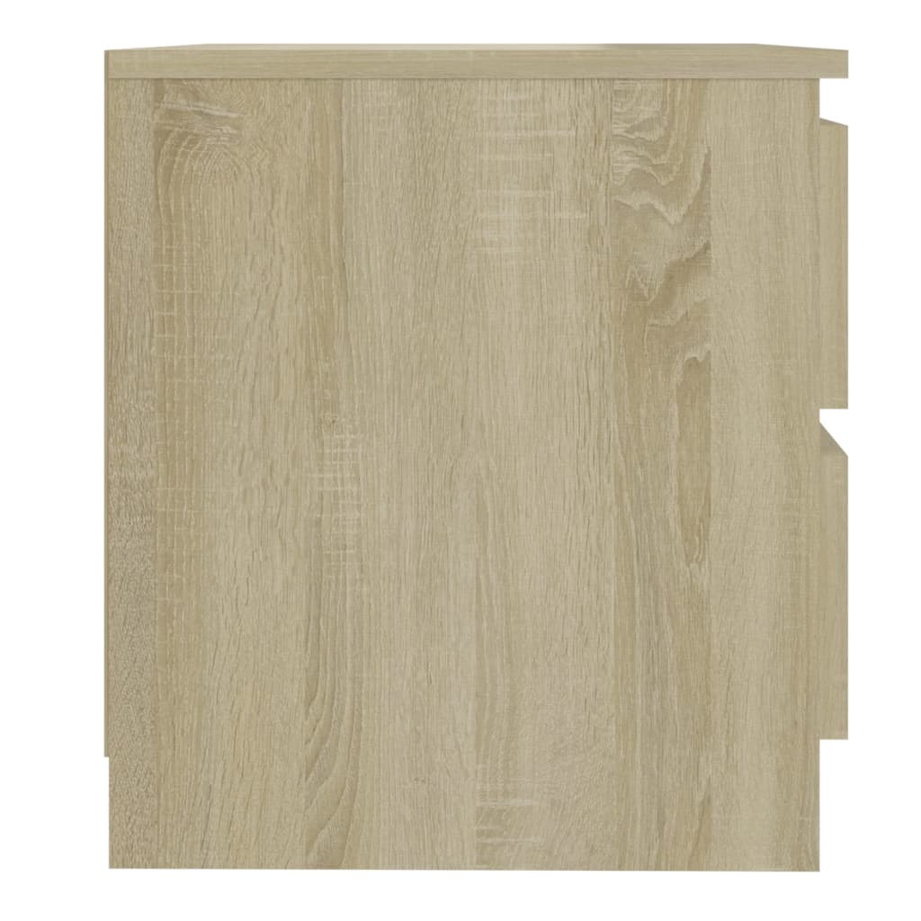 Nachtkastjes 2 st 50x39x43,5 cm bewerkt hout sonoma eikenkleur is nu te koop bij PeponiXL, paradijselijk wonen!