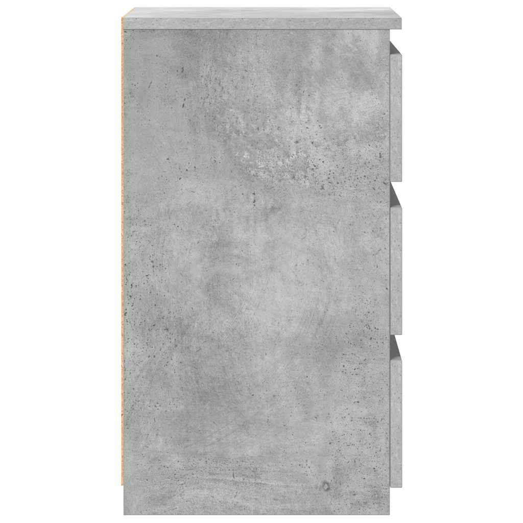 Nachtkastjes 2 st 40x35x62,5 cm bewerkt hout betongrijs is nu te koop bij PeponiXL, paradijselijk wonen!