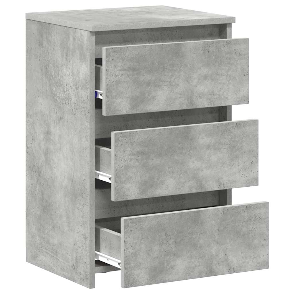 Nachtkastjes 2 st 40x35x62,5 cm bewerkt hout betongrijs is nu te koop bij PeponiXL, paradijselijk wonen!