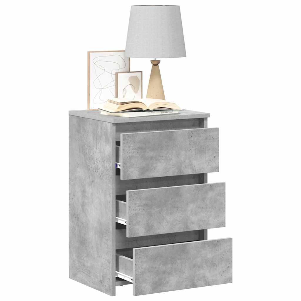 Nachtkastjes 2 st 40x35x62,5 cm bewerkt hout betongrijs is nu te koop bij PeponiXL, paradijselijk wonen!