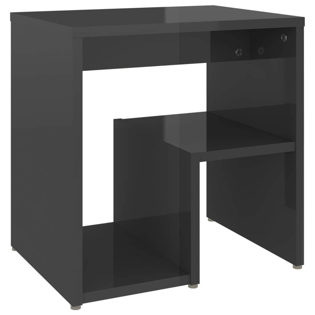 Nachtkastjes 2 st 40x30x40 cm bewerkt hout hoogglans grijs is nu te koop bij PeponiXL, paradijselijk wonen!