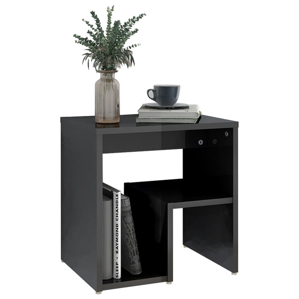 Nachtkastjes 2 st 40x30x40 cm bewerkt hout hoogglans grijs is nu te koop bij PeponiXL, paradijselijk wonen!