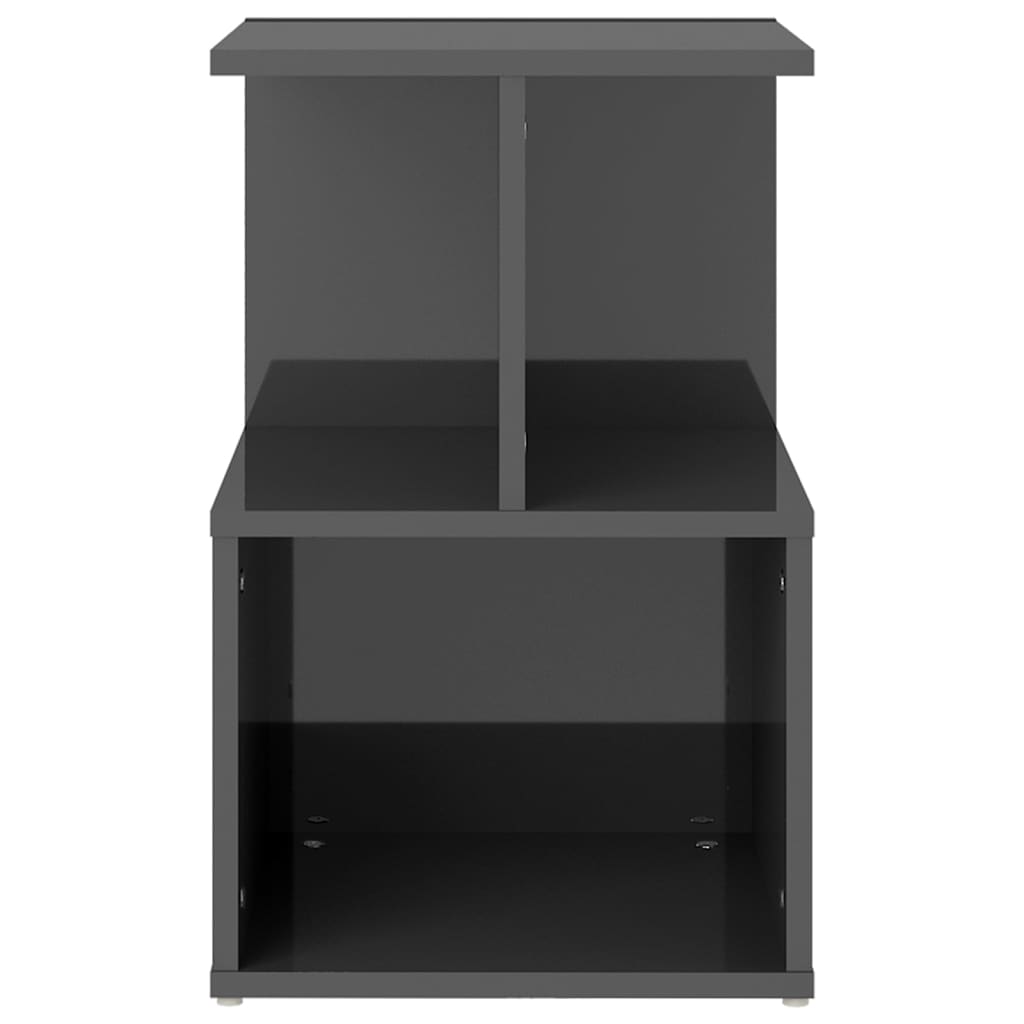 Nachtkastjes 2 st 35x35x55 cm bewerkt hout hoogglans grijs is nu te koop bij PeponiXL, paradijselijk wonen!