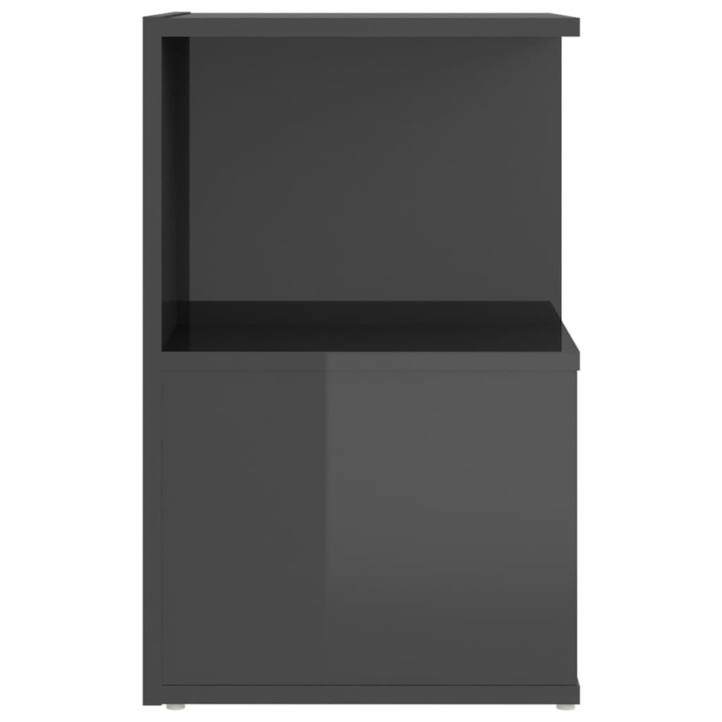 Nachtkastjes 2 st 35x35x55 cm bewerkt hout hoogglans grijs is nu te koop bij PeponiXL, paradijselijk wonen!