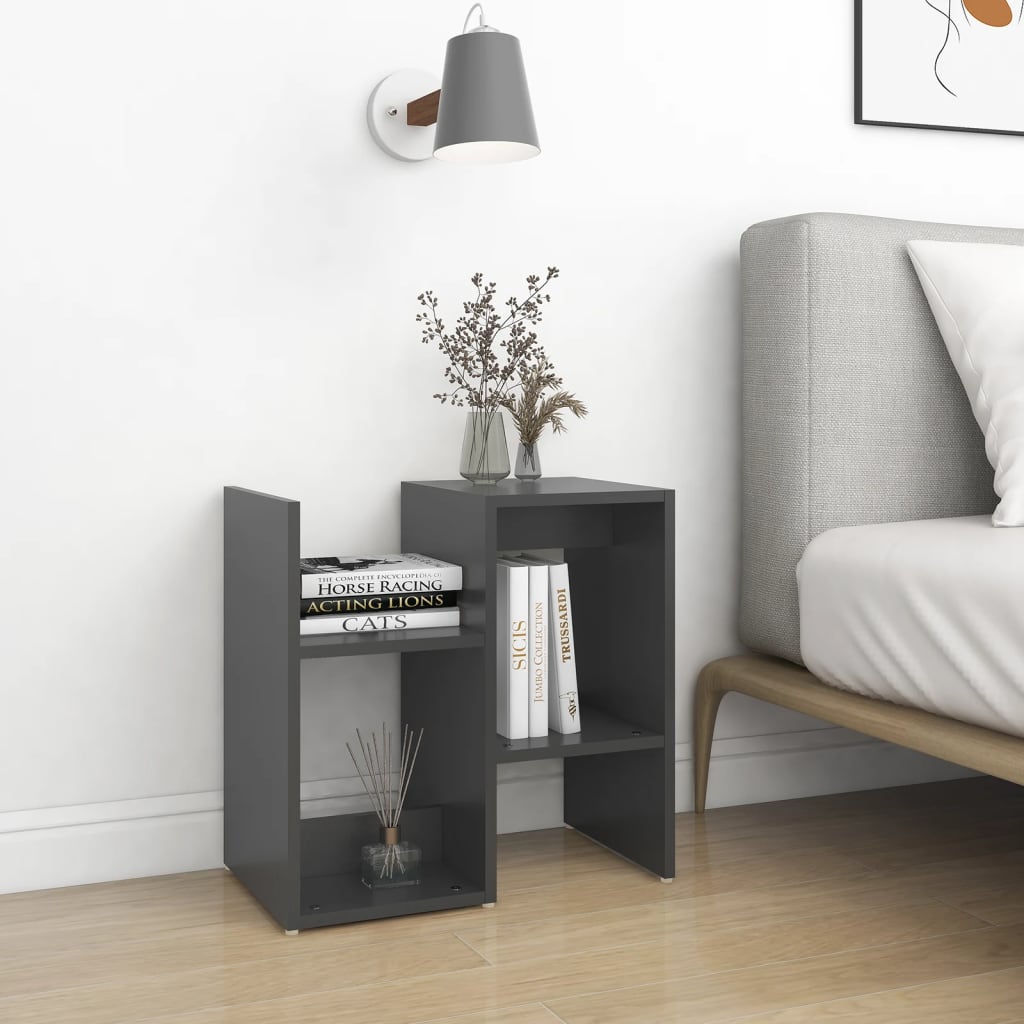 Nachtkastjes 2 st 50x30x51,5 cm bewerkt hout grijs is nu te koop bij PeponiXL, paradijselijk wonen!