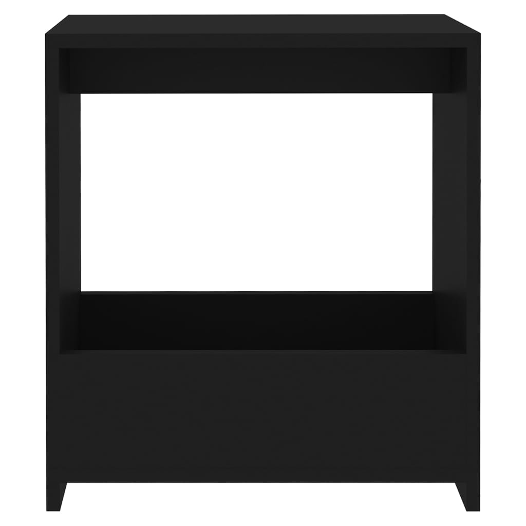 Bijzettafel 50x26x50 cm bewerkt hout zwart is nu te koop bij PeponiXL, paradijselijk wonen!
