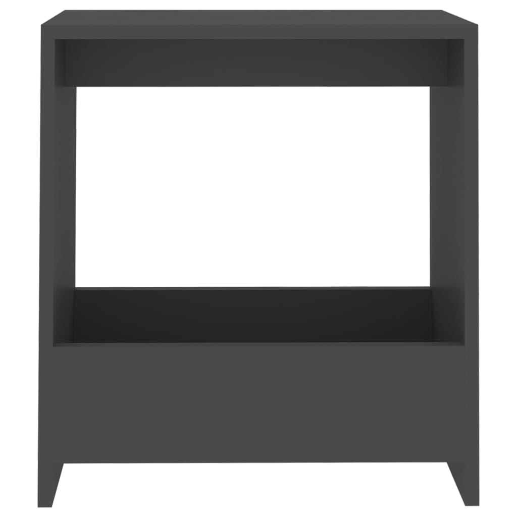 Bijzettafel 50x26x50 cm spaanplaat grijs