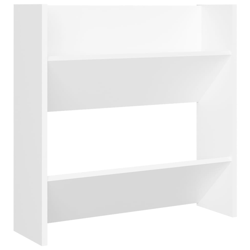 Wandschoenenkasten 4 st 60x18x60 cm bewerkt hout wit is nu te koop bij PeponiXL, paradijselijk wonen!